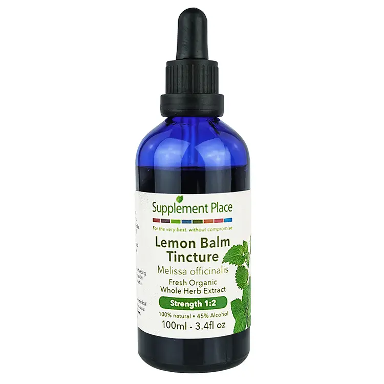 Lemon balm tincture in 100ml glass bottle. 1:2 Strength | 45%