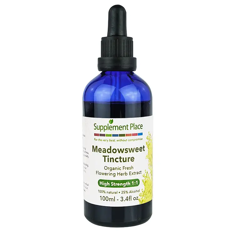 Meadowsweet tincture, 1:1 strength, 100ml bottle.