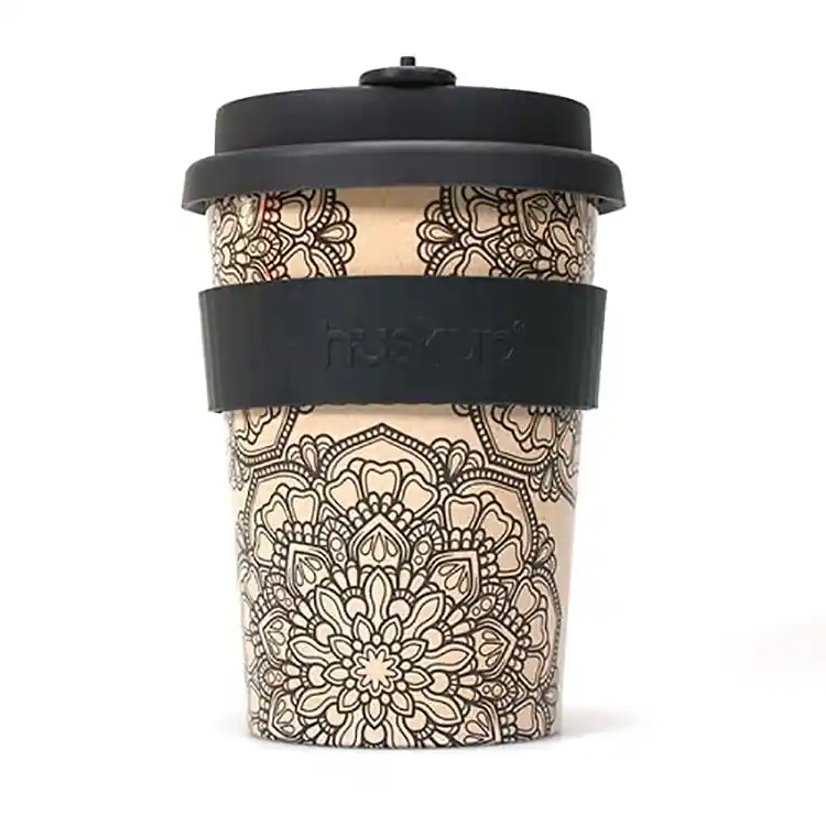 Huskup rice husk travel cup, Mandala. 400ml